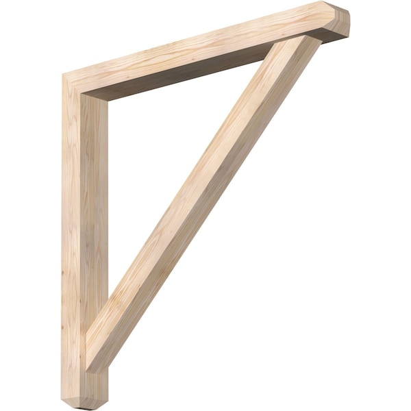 Ekena Millwork Traditional Craftsman Smooth Bracket w/ Offset Brace, Douglas Fir, 5 1/2"W x 46"D x 46"H BKT0604X46X46TRA04SDF - main